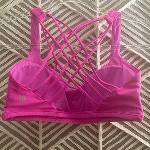 Lululemon sports bra, size 10, hot pink